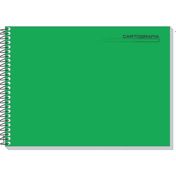 Imagem de Caderno Desenho Milimetrado Verde Liso 48F UNIV Espiral CD