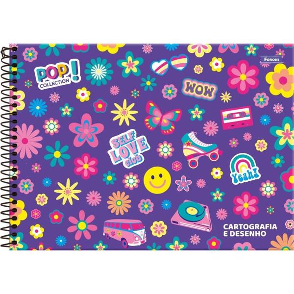 Imagem de Caderno Desenho UNIV Capa Dura POP Collection 96FLS.