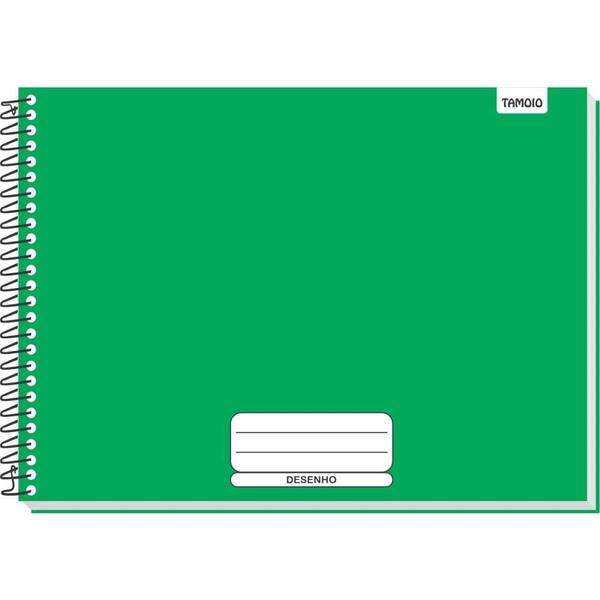 Imagem de Caderno Desenho UNIV Capa Dura Verde Liso 48F Espiral