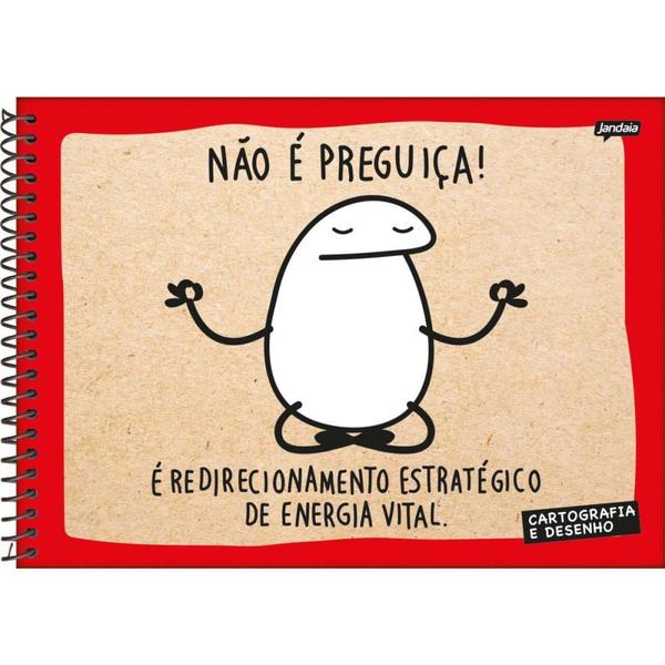 Imagem de Caderno Desenho Universitário Capa Dura FLORK 80 Folhas Pacote com 04