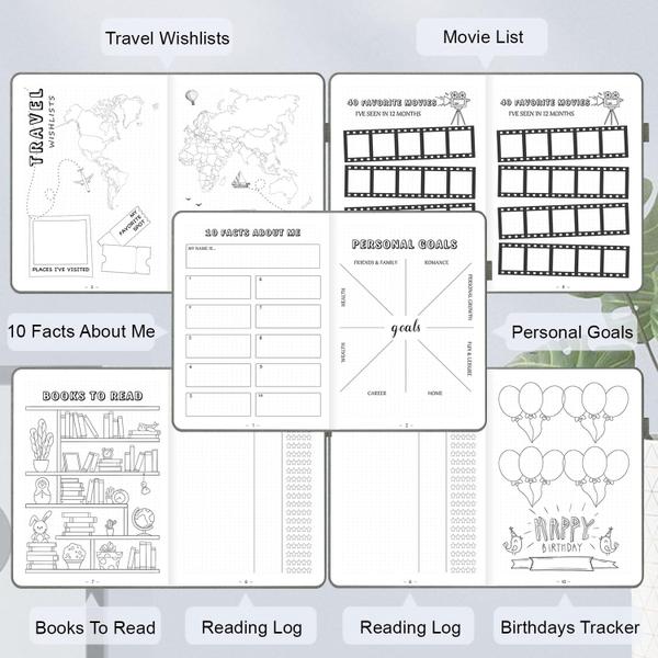 Imagem de Caderno Dot Grid Journal SIMSIMY com agenda semanal e mensal