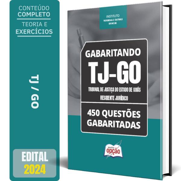 Imagem de Caderno es Tj Go 2024 Residente Jurídico 450 Questões