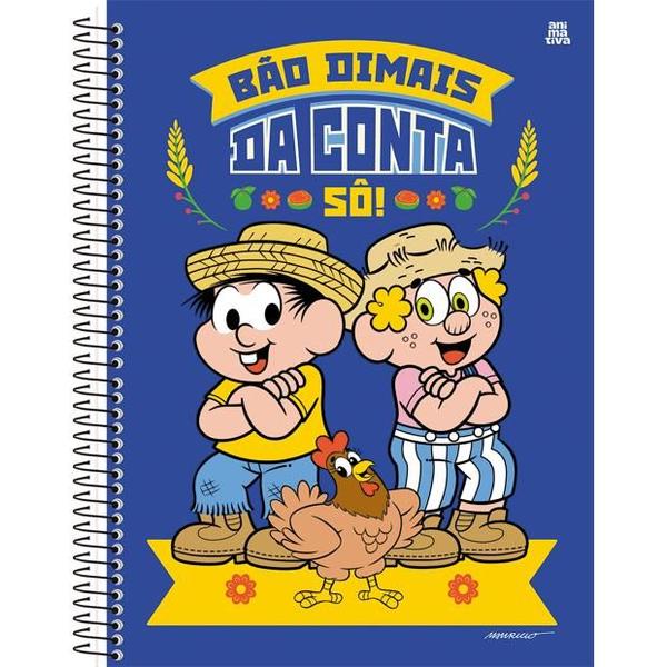 Imagem de Caderno Escolar 1 Matéria 80Fls Chico Bento Com Adesivos C.D