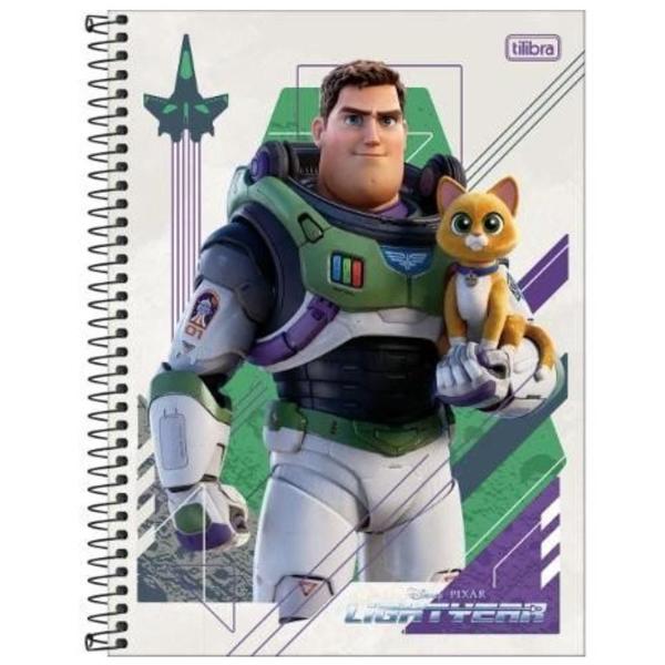 Imagem de Caderno Escolar Universitário Espiral 80 Folhas Lightyear