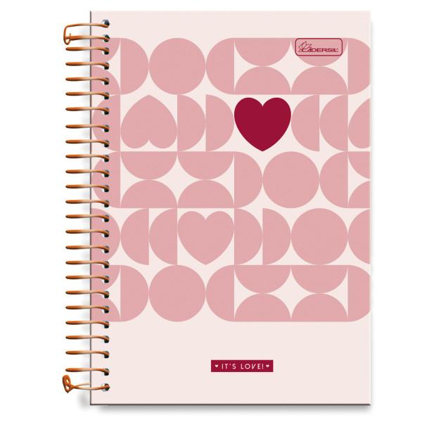 Imagem de Caderno espiral 1/4 80 folhas capa dura Its Love Cadersil