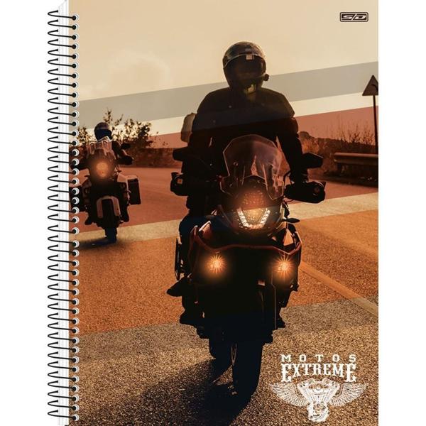 Imagem de Caderno Espiral 1/4 Capa Dura Motos EXTREME 80F