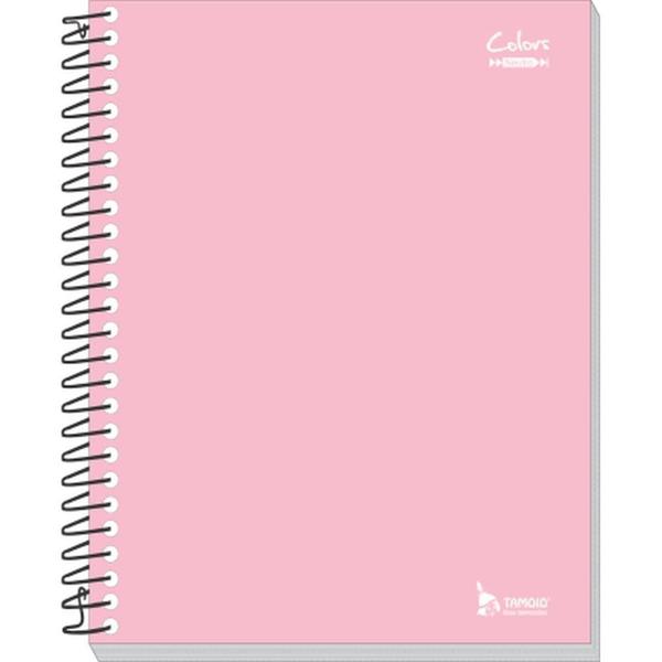 Imagem de Caderno Espiral 1/4 Capa Dura Neutro Rosa 200 Folhas