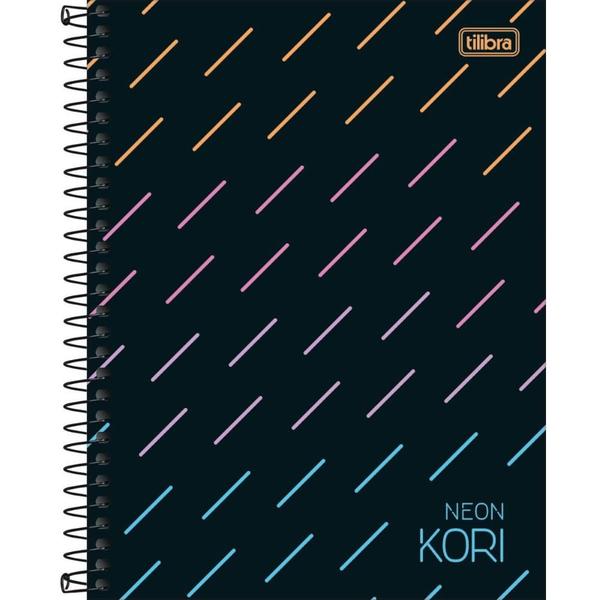 Imagem de Caderno Espiral 1/4 Capa Plástica 80 Folhas Neon Kori Tilibra