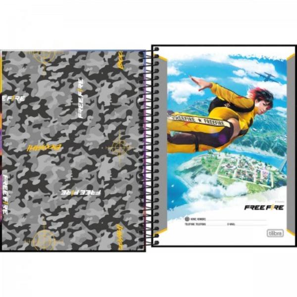 Imagem de Caderno espiral 1/4 free fire 80fls