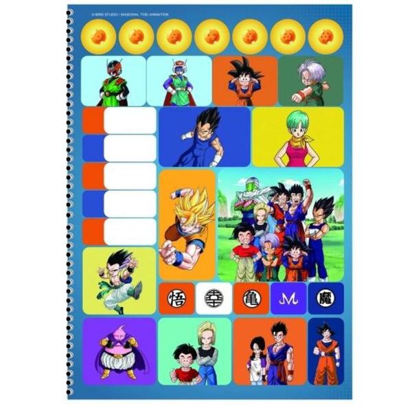 Imagem de Caderno Espiral Capa Dura Dragon Ball Z 80 Folhas São Domingos