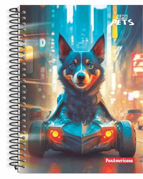 Imagem de Caderno Espiral Capa Dura Super Pets 20 Matérias 320 Folhas