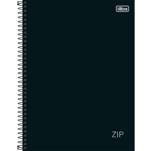 Imagem de Caderno Espiral Capa Dura Universitário 1 Matéria Zip Preto 80 Folhas