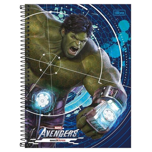 Imagem de Caderno Espiral Capa Dura Universitário Avengers Game 80 Folhas - Tilibra