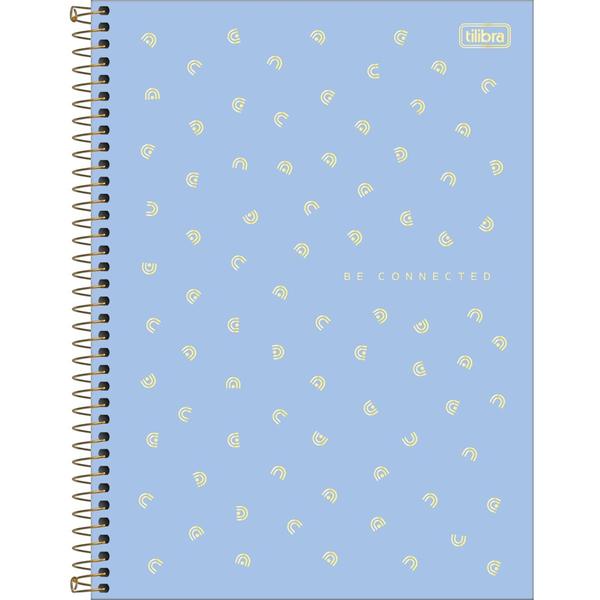 Caderno Espiral Capa Plástica Universitário 1 Matéria Neon Connect Feminino 80 Folhas - Azul - TILIBRA Imagem de Caderno Espiral Capa Plástica Universitário 1 Matéria Neon Connect Feminino 80 Folhas - Azul