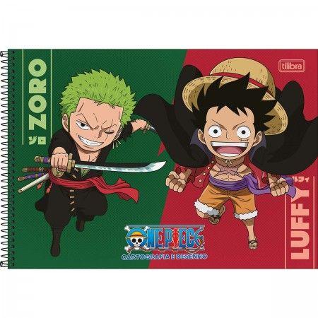 Imagem de Caderno Espiral Cartografia Desenho One Piece 80Fls Tilibra