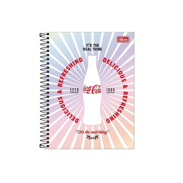 Imagem de Caderno Espiral CD Colegial Coca-Cola 1 Matéria 80F Tilibra 01un