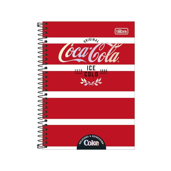 Imagem de Caderno Espiral Coca-Cola 1/4 - 80 Folhas - Ice Cold - Tilibra