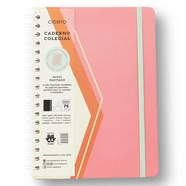 Imagem de Caderno Espiral Colegial Pautado Pastel Block Cicero