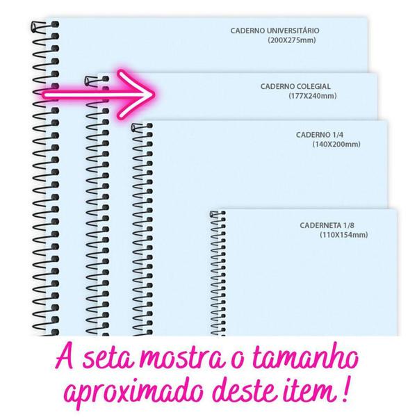 Imagem de Caderno Espiral Colegial Preto 80 folhas sem pauta Let's Be Creative - Jandaia