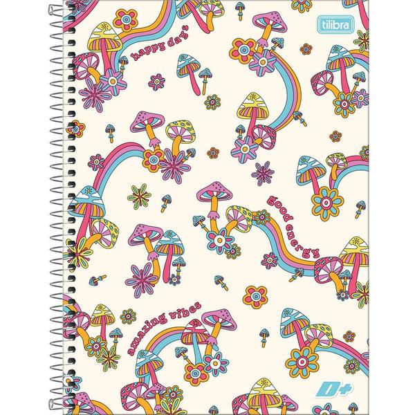 Imagem de Caderno Espiral D+ - Cogumelos - 96 folhas - Tilibra