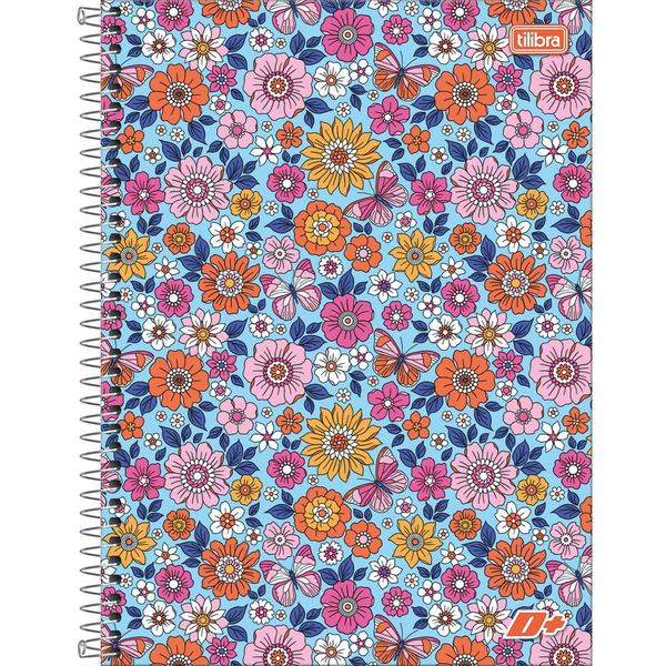 Imagem de Caderno Espiral D+ - Flores - 96 folhas - Tilibra