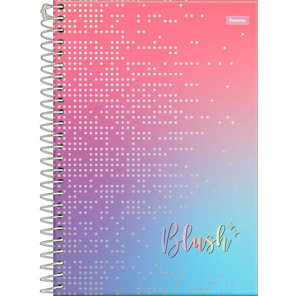 Imagem de Caderno Espiral Foroni 1/4 Capa Dura Blush 80 Folhas - Embalagem com 5 Unidades