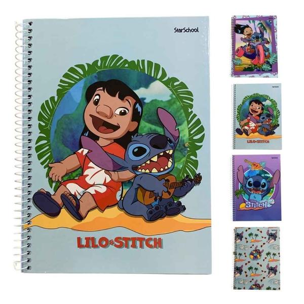 Imagem de Caderno Espiral Grande Capa Dura 80 fls 1 matéria - Lilo e Stitch