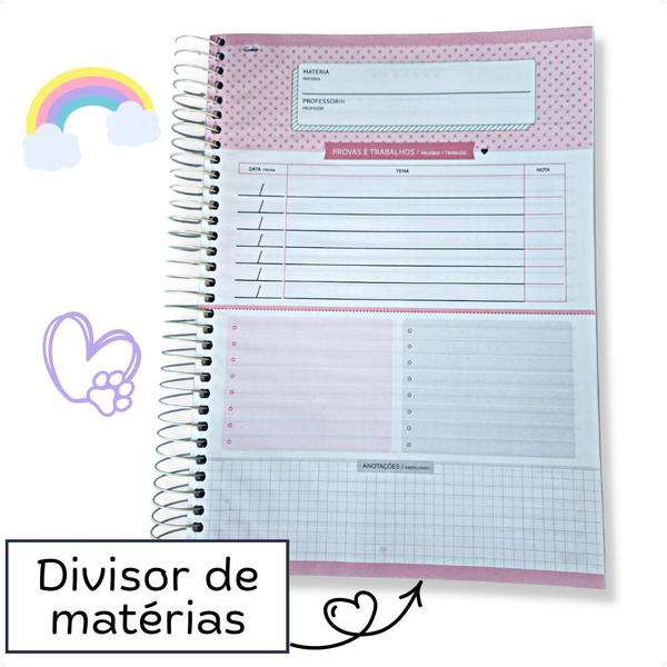 Imagem de Caderno Espiral Grande Universitario 12 Materias Feminino