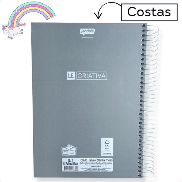 Imagem de Caderno Espiral Grande Universitario 12 Materias Feminino