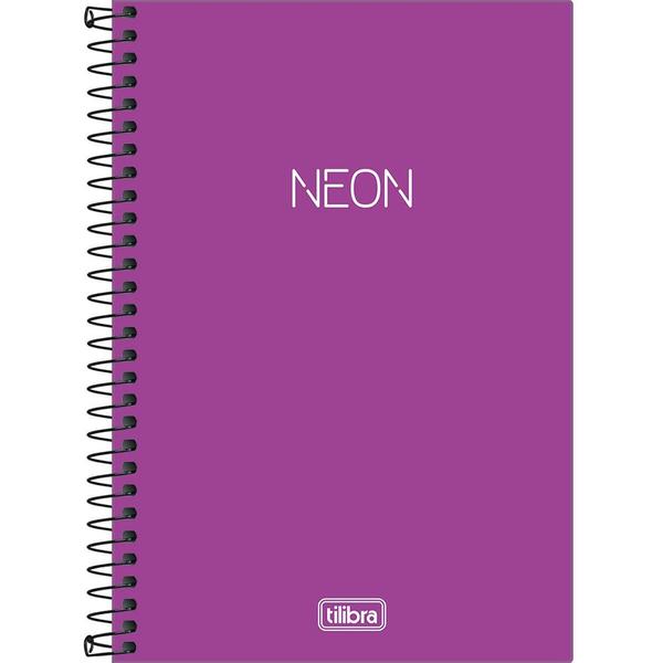 Imagem de Caderno Espiral Neon Roxo sem Pauta 1/4 80 Folhas Tilibra 302546 1 Ed 1 ed