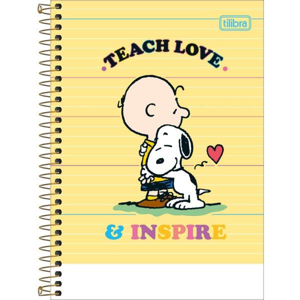 Caderno Espiral Snoopy Inspire Capa Dura 1 Matéria 80 Folhas - Tilibra Imagem de Caderno Espiral Snoopy Inspire Capa Dura 1 Matéria 80 Folhas