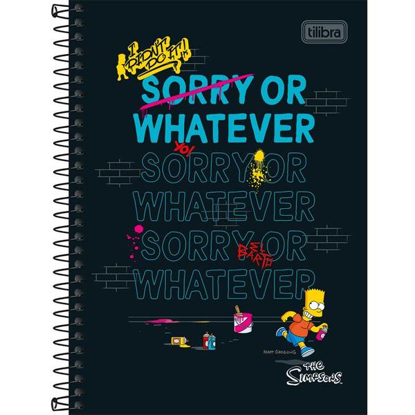 Imagem de Caderno Espiral Tilibra Simpsons 1/4 80 Folhas 342319