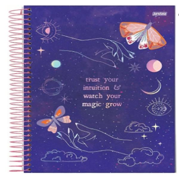 Imagem de Caderno espiral univ cd 1x1 80fls  mystic fsc   jandaia   69020 24