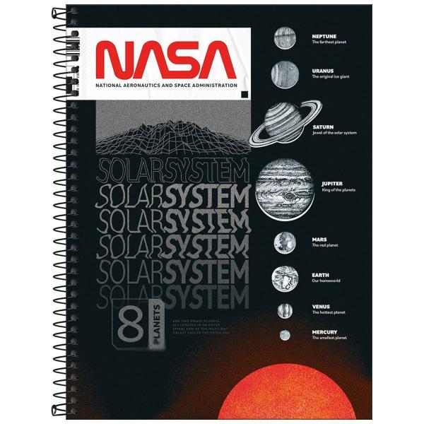 Imagem de Caderno espiral universitário 10 matérias 160 folhas Nasa Tilibra