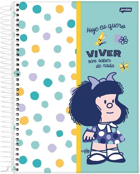 Imagem de Caderno Espiral Universitário 10 Matérias Mafalda Escolar