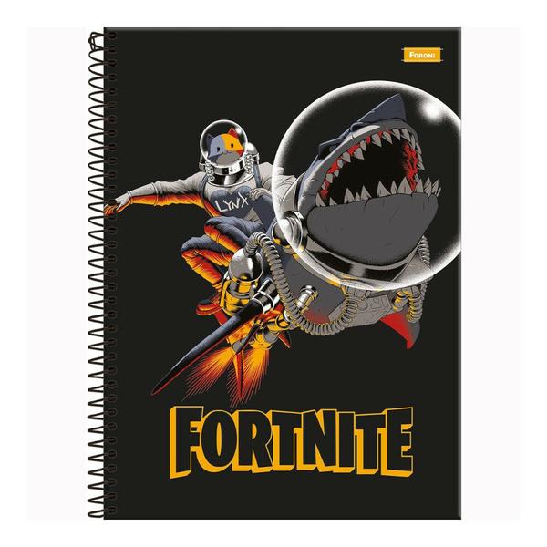 Imagem de Caderno espiral universitario 80f 1 materia fortnite - foroni