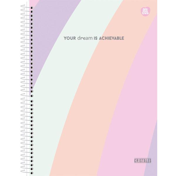 Imagem de Caderno Espiral Universitário Cristales 10 Matérias 160 Folhas Capa Dura Animativa