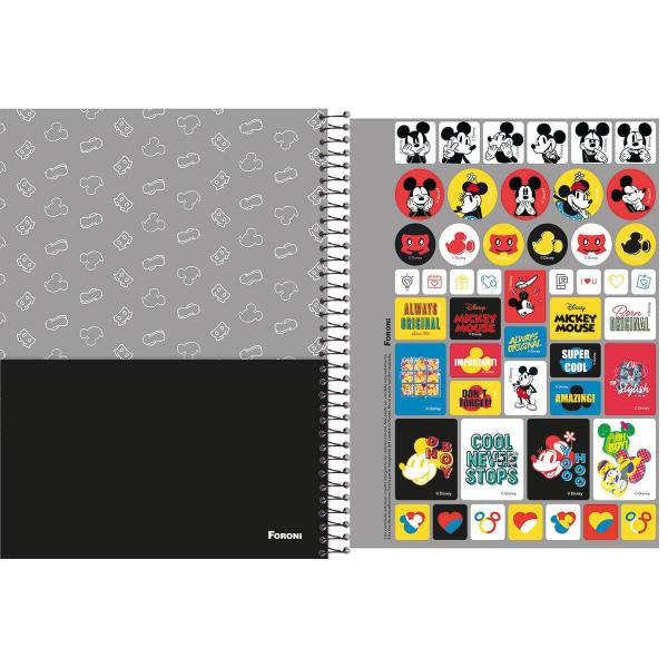 Imagem de Caderno Espiral Universitário Mickey Vintage 80 Folhas Foroni