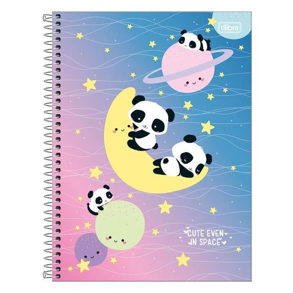 Imagem de Caderno Espiral Universitário Panda 10 Matérias Tilibra