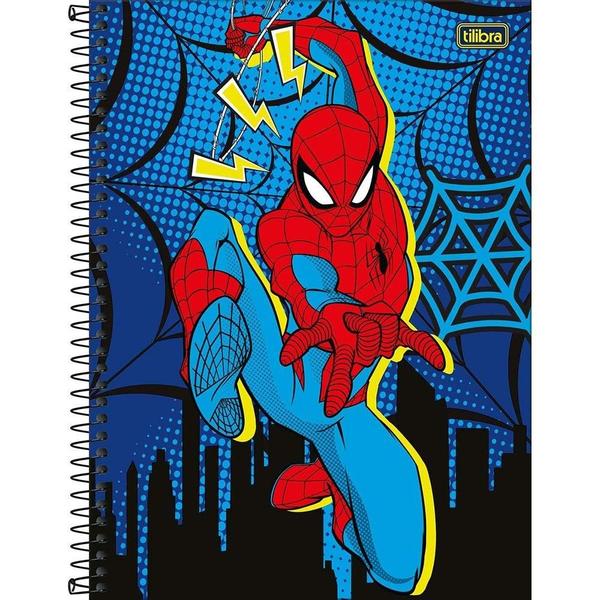 Imagem de Caderno Espiral Universitário Tilibra Capa Dura Spider Fit  10 Matéria 160 Folhas - Embalagem com 4 Unidades (SORTIDOS)