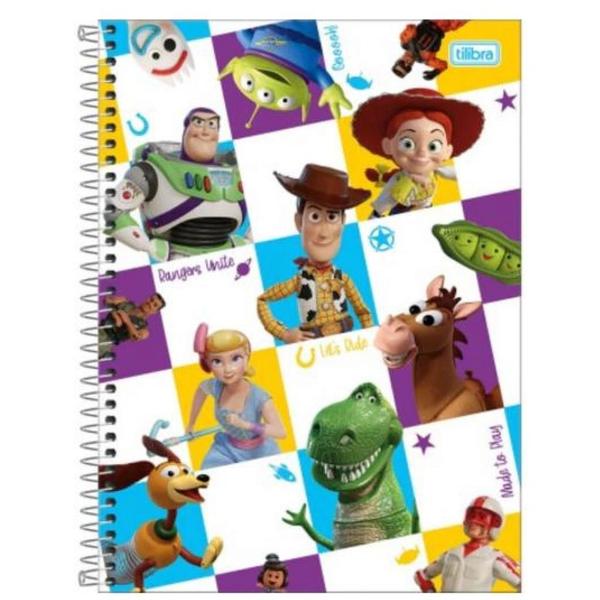 Imagem de Caderno Espiral Universitário Toy Story 4 Capa Dura 80 Folhas - Tilibra