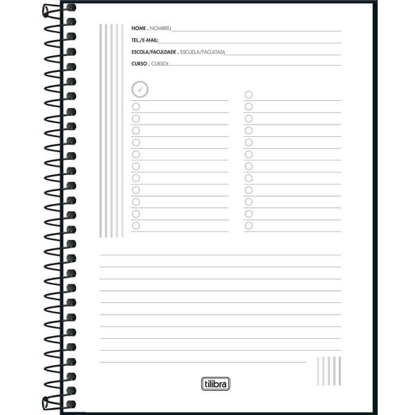 Imagem de Caderno Executivo Espiral Capa Dura Colegial Organizer 80F Tilibra