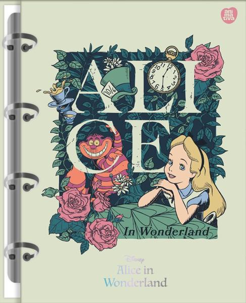 Imagem de Caderno Fichario Argolado Alice No Pais das Maravilhas 160Fl