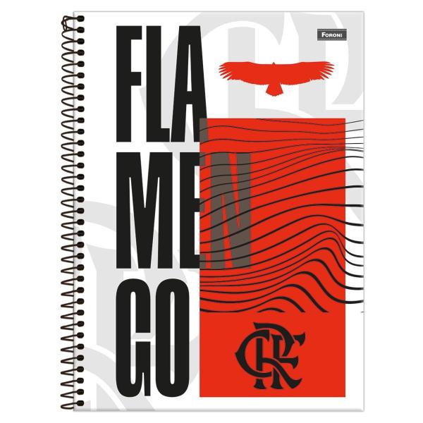 Imagem de Caderno Flamengo Clube Regatas 1 Matéria Espiral 80 F