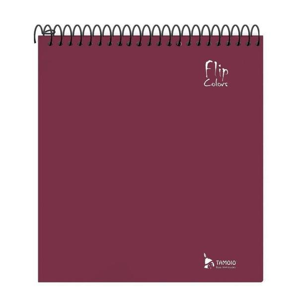 Imagem de Caderno Flip Neutro Colors 10 Matérias 160Fls Vinho - Tamoio