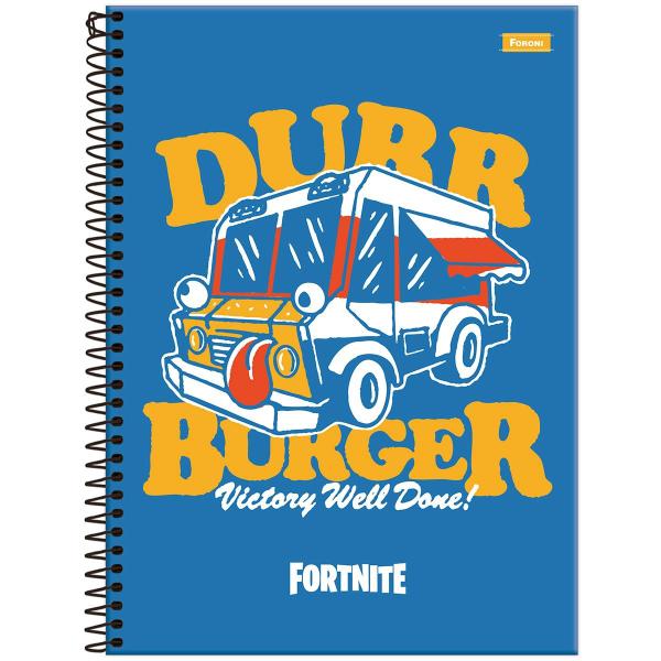 Imagem de Caderno Foroni universitário fortnite 200x275mm 160 folhas