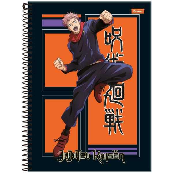 Imagem de Caderno Foroni universitário jujutsu kaisen 200x275mm 80fls