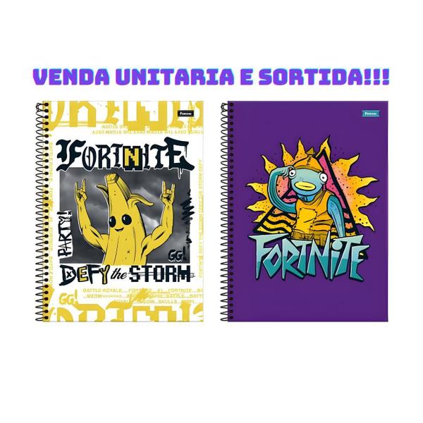 Imagem de Caderno Fortnite 1 Matéria Universitário Capa Dura