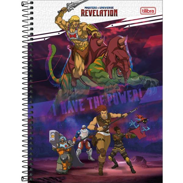 Imagem de Caderno He-Man Espiral Revelation 1 Matéria Master 80 Folhas