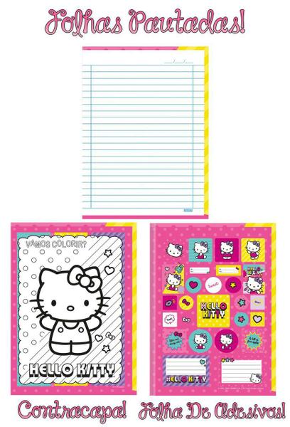 Imagem de Caderno Hello Kitty Brochurinha 80 Folhas 1 Matéria - São Domingos